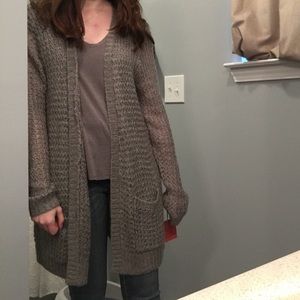 NWT XL gray knit sweater